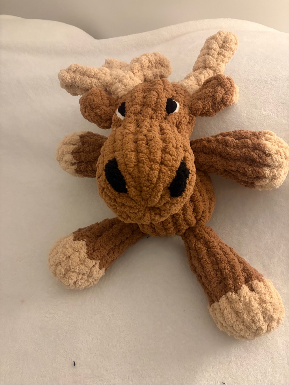 Plush Brown Moose Stuffed Animal - Soft Kids Toy